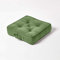 HOMESCAPES Rajput 100% Cotton Floor Cushion Dark Olive 40 x 40 x 8 cm Square Indoor Garden Dining Chair Booster Seat Pad Cushion