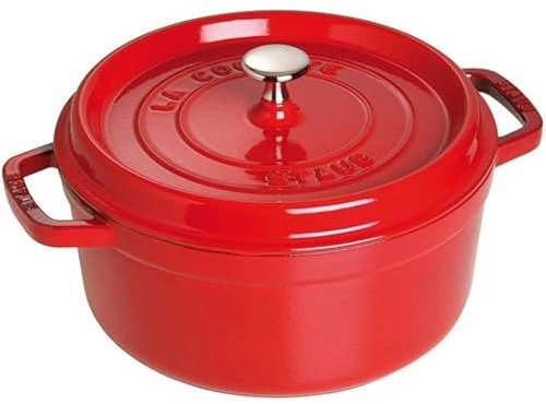 STAUB Cacerola/Cocotte de Hierro Fundido, 26 cm de Diámetro, 5.2 L, Rojo Cereza