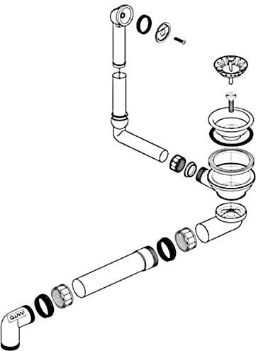 BLANCO Manuelle Ab- und Überlaufgarnitur für 3 1/2'' Auslauf