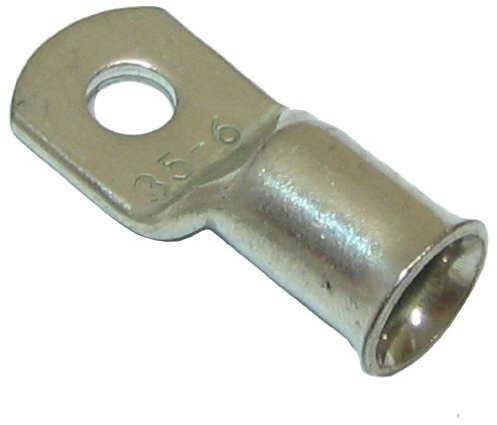 All Trade Direct 20 Copper Tube 35Mm X 6Mm Lug Battery Starter Cable Welding Crimp Terminal Ring