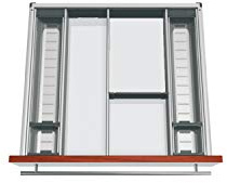 Blum Orga-Besteckeinsatz Facheinteilungs-Set KB 600mm, NL 500mm, grau