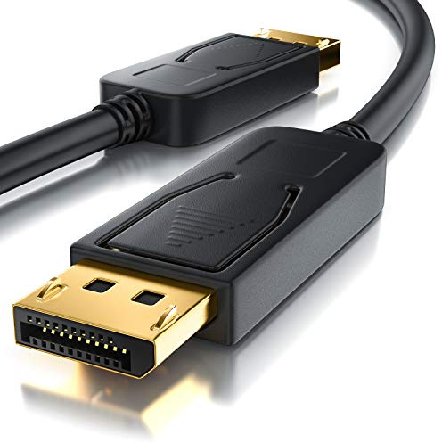 CSL - 3m Ultra HD 4k Displayport 1.2v DP auf Displayport 1.2v DP Kabel - inkl. Sperrfunktion - Auflösung bis zu 3840 x 2160 bei 30 Hz - HDCP 1.3 - bis zu 17 Gbit s - Zertifiziert