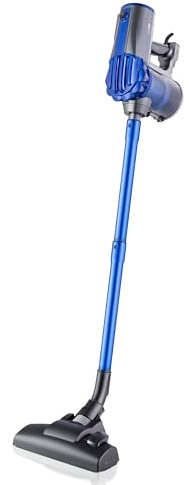Clatronic BS-1306 - Aspirador ciclónico, escoba potente sin bolsa, uso vertical y de mano, 600 W, color azul