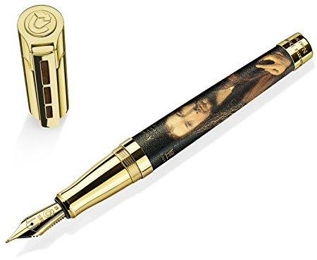 J.S. Staedtler Albertus Durerus Noricus Füllhalter, vergoldet, handgeschliffene 18 kt. Goldfeder, M, 9PT1ADNM