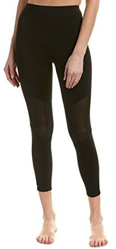 HUE Women's Made to Move Mesh Knee Active Shaping Skimmer, Black, XL