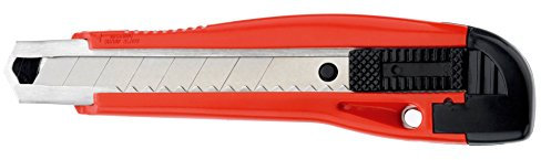 Westcott E-84004 00 18 mm Premium Snap Off Blade Knife with Plastic Handle - Red