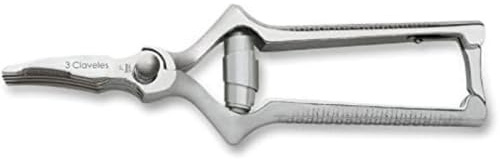 3 CLAVELES 433 Masticador, Acero Inoxidable, Gris, 18 cm