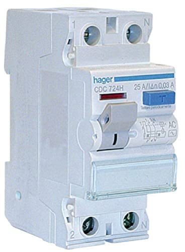 Hager CDC724H - INTERRUTTORE DIFFERENZIALE 2P 30 MA 25A 2M
