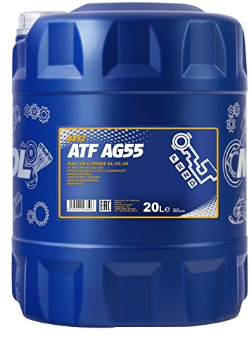 MANNOL 8212 ATF AG 55 Automatikgetriebeöl synthetisch, ZF 6-Gang, 20L | Erfüllt VW G 055 005, für Volkswagen, Audi, Seat, Skoda mit ZF-Getriebe, beständig bis -45°C, schützt vor Verschleiß