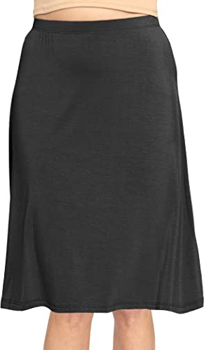 STRETCH IS COMFORT Women's A-Line Skirt Black Medium