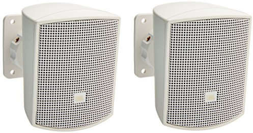 JBL Professional Control 52-WH Surface-Mount Satellite Speaker for Subwoofer-Satellite Loudspeaker System, White, Sold as Pair