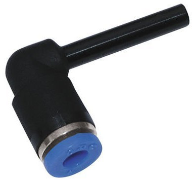 8mm Stem Elbow x 8mm Push in Elbow Fitting with s/s claw (b298)