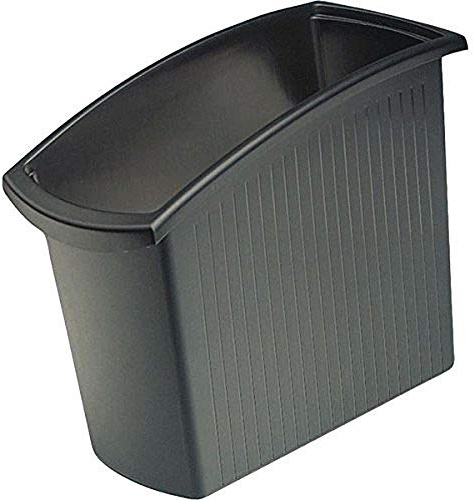 HAN Mondo 1840-13 Lot de 3 corbeilles à papier design très élégant et fin avec volume de 18 litres Gain de place sous le bureau Noir