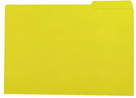 Elba Gio - Pack de 50 subcarpetas con pestaña derecha, color amarillo