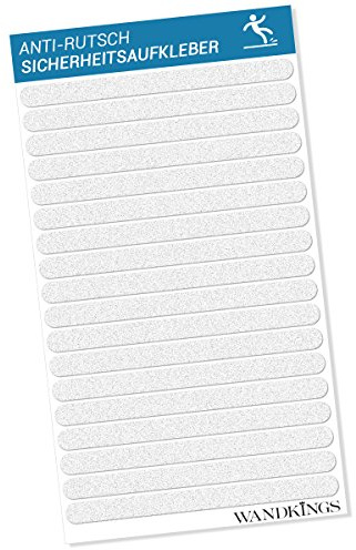 Wandkings Anti-Rutsch-Sticker 18 Klebestreifen 20 x 1,5 cm für Sicherheit in Badewanne und Dusche