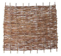 Haselnuss-Zaun/Sichtschutz aus Haselnuss-Holz im Maß 180 x 150 cm (Breite x Höhe) als robuster Flechtzaun/Sichtschutzzaun aus Natur-Material im Garten