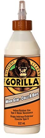 Gorilla 6205201 Wood Glue, Tan, 18 oz Bottle