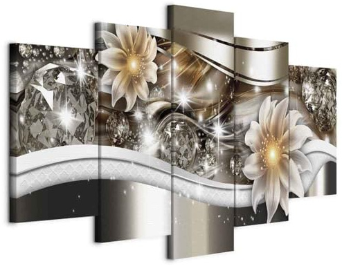 Cuadros B&D XXL - Leinwandbild Blumen, Schlafzimmer, Wohnzimmer, Kunstdruck | Hochwertige Leinwand, sofort aufhängbar, ideal fürs Wohn- oder Schlafzimmer, wasserfest und lichtecht, langlebig, stilvoll