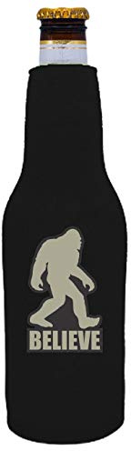Bigfoot Believe Beer Bottle Coolie (Black)