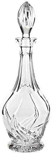 Karaffe Dekanter Dekaner Dekanflasche Dekaner Dekankaraffe Whiskeykaraffe Likörkaraffe Flame Transparent 800 ml H 40 cm Kristallglas