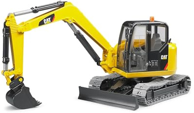 bruder 02456 - Mini-pelleteuse Cat, Chantier, Véhicule de construction, Pelleteuse, bworld, Jouets