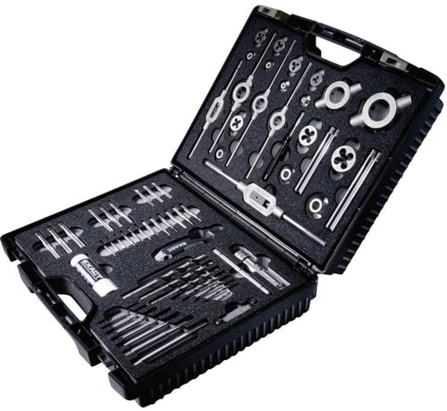 Exact 70511 Premium Gewindeschneidsortiment im Kunststoffkoffer GS61 Hochleistungsschnell-Stahl, M3-M12