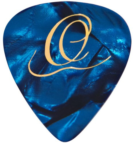 Ortega OGP-BP-T10 Plektren thin, perlmutt blau (10 Stück) Made in Germany