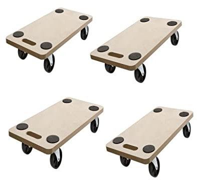 Rollbrett Set (4 Stück) Transportroller 59x29 cm bis 200kg