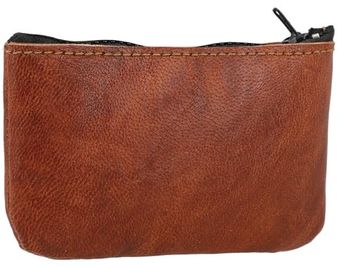 Gusti Schlüsseletui Leder - Loren Schlüsseltasche 2er Set Schlüsselmäppchen Geldbörse Kopfhörertasche Braun