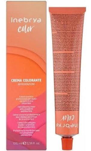 Crema colore permanente per capelli con semi di lino e aloe vera 100ml INEBRYA (- 7.1 biondo cenere)