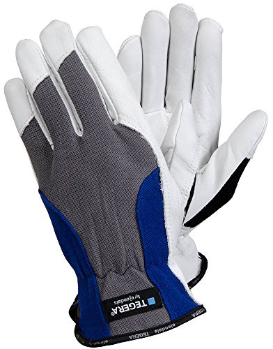 Ejendals Lederhandschuh Tegera 888, Größe 8, 1 Stück, grau / blau / schwarz / weiß, 888-8