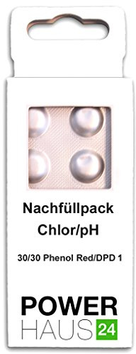 POWERHAUS24-60 Rapid Testtabletten - 30 x pH-Wert Phenol Red und 30 x DPD1 Chlor