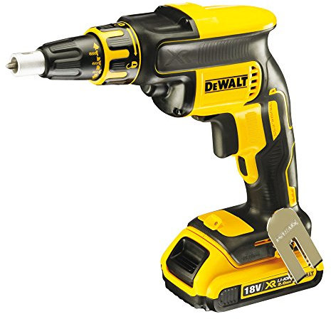 DEWALT Akku-Schnellschrauber (18V, 2Ah, Leerlaufdrehzahl 0-4.400 min-1, 1/4 Zoll Innensechskant, inkl. mag. Bithalter, PH2 Schrauberbit, 2x Akkus, 1x Schnellladegerät, Zubehör, Tstak Box II) DCF620D2