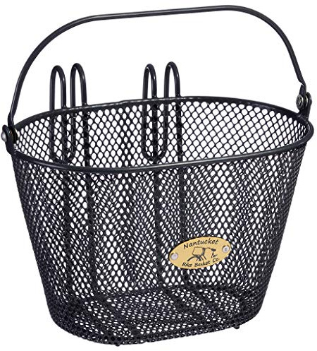 Nantucket Bike Basket Co. Barnens surfsida nättrådkorg, kolgrå