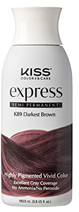 Kiss Express Color #K89 Semi- Permanent Darkest Brown 100g