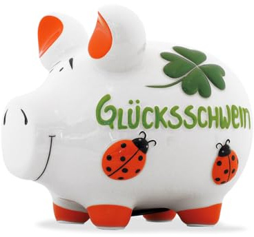 KCG Spardose Schwein Glücksschwein Keramik mittel