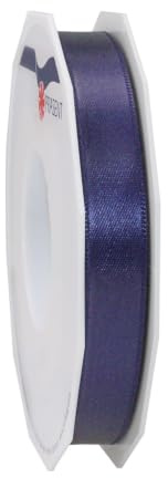 PRÄSENT C.E. Pattberg Satin dunkelblau, 25 m Satinband zum Einpacken von Geschenken, 15 mm Breite, Geschenkband zum Dekorieren & Basteln, Dekoband, Anlass