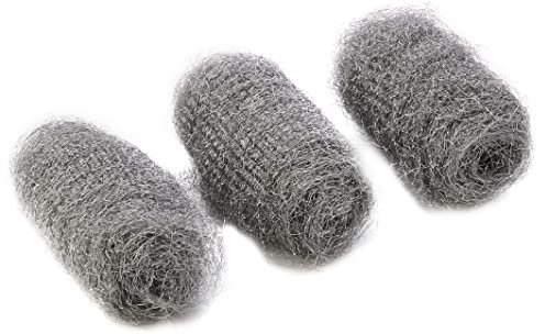 Merriway BH04381 3 x 20 g ASW13 Steel Wool No. 3 Grade - Coarse , Grey