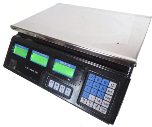 BILANCIA doppio DISPLAY - DA BANCO DIGITALE MAX 40KG 2 GR CON PREZZO