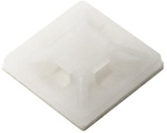 DEBFLEX Collier électricien à embase, Collier plastique serrage, Attache de câble, Serre câble à embase, 25 Embases Adhésive Transparente Pour Collier Largeur 3.8mm, 702401