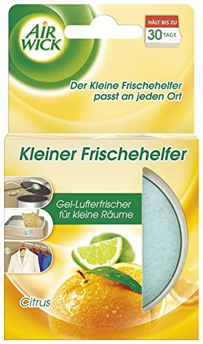 Air Wick 4002448075707 Kleiner Frischehelfer Gel, Lufterfrischer Citrus (12-er Pack)