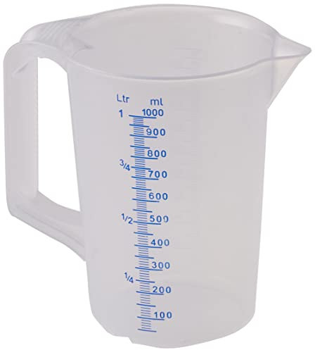 Schneider Messbecher mit Blauer Skala und ml-Einteilung, Inhalt: 1,00 Liter