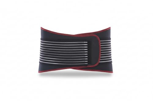 TSM Sportbandage Rückenbandage Pro mit Noppen und Stabilisationsgurt, Schwarz, XXL, 5149