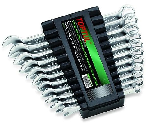 Toptul Kit de clés à fourches doubles GAAC1103 1.28kg Acier chrome-vanadium