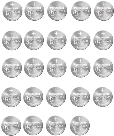 Panasonic CR2025 Lithium Knopfzelle, 3V, 12 Packungen (24 Stück)