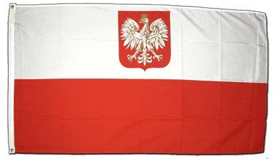 Flaggenfritze Flagge Polen mit Adler - 60 x 90 cm