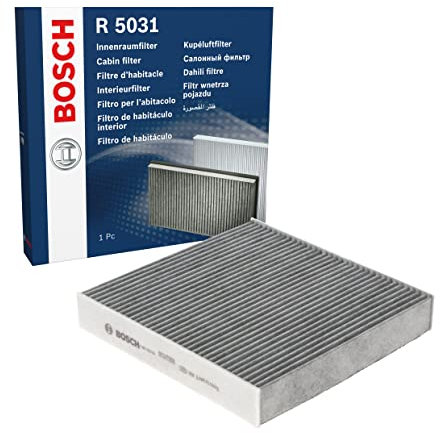 Bosch R5031 Activated Carbon Cabin Filter, Replacement Filter - Against Unpleasant Smells, Pollen and Dust for Cleaner Air Inside the Vehicle