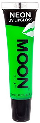 Moon Glow - Neon UV Lip Gloss – 15ml Green Apple – Scented and glows brightly under UV!