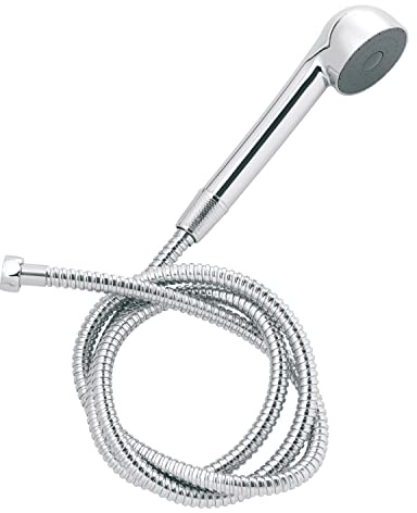 Wirquin 60724873 Pommeau de Douche avec Flexible Emeraude Inox 1 Jet | Flexible inox 1,50 m, anti-calcaire