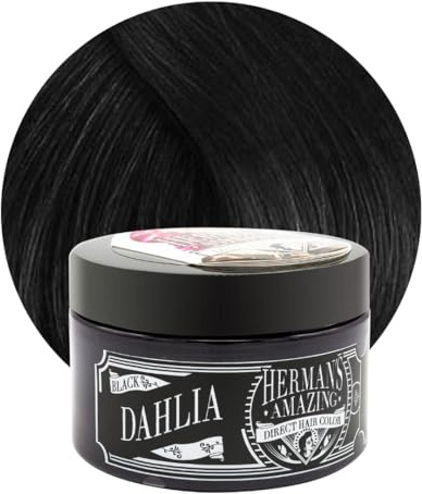 Black Dahlia, teinture coloration de cheveux semi-permanente noir - 115 ml - Hermans Amazing Haircolor